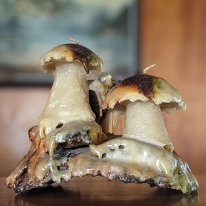 Vintage 70s Mushroom Candle